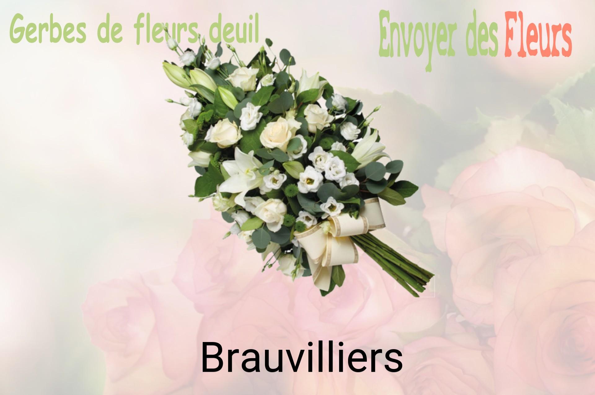 Gerbe de fleurs de deuil livrée à Brauvilliers